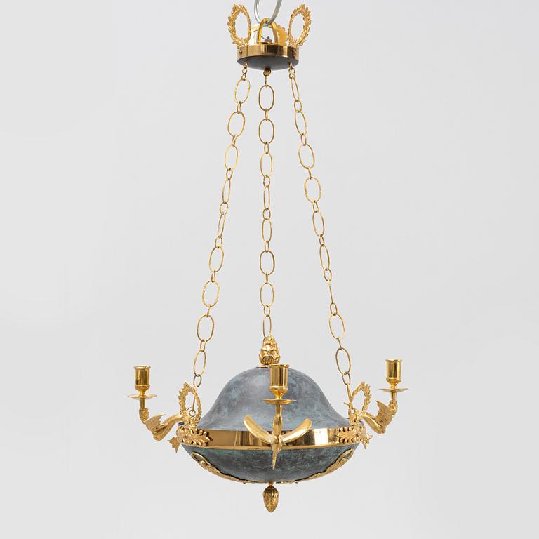 An Empire style chandelier, 20th Century.