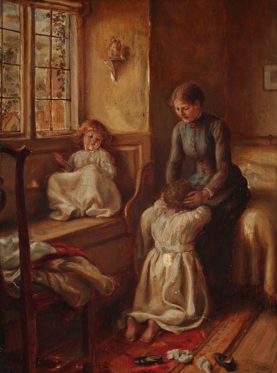 JOSEPH CLARK, olja på duk, sign.