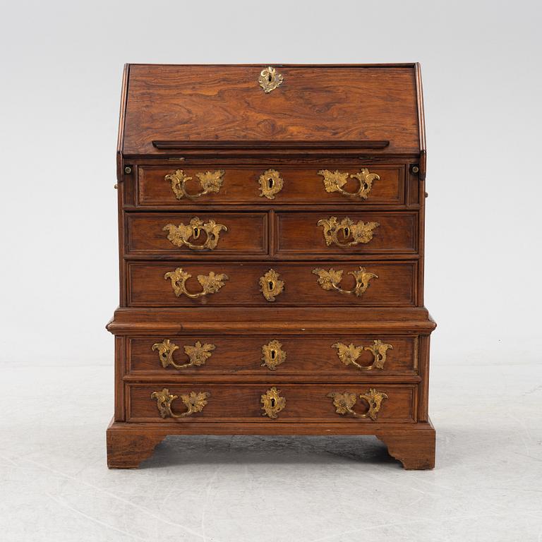 A 18th century walnut secretaire.