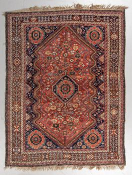 A rug, semi-antique Kashgai, ca 210 x 159 cm.