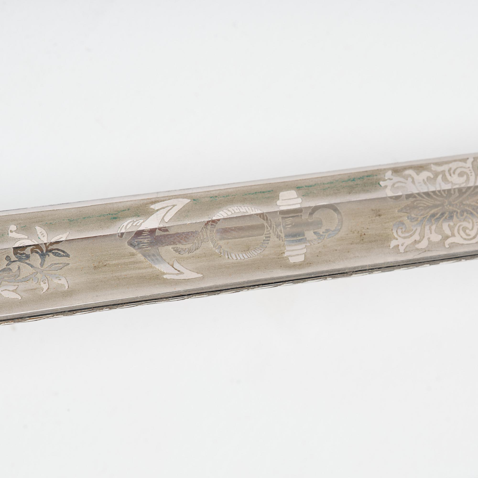 Sabel svensk, m/1915 för sjöofficer, med balja.