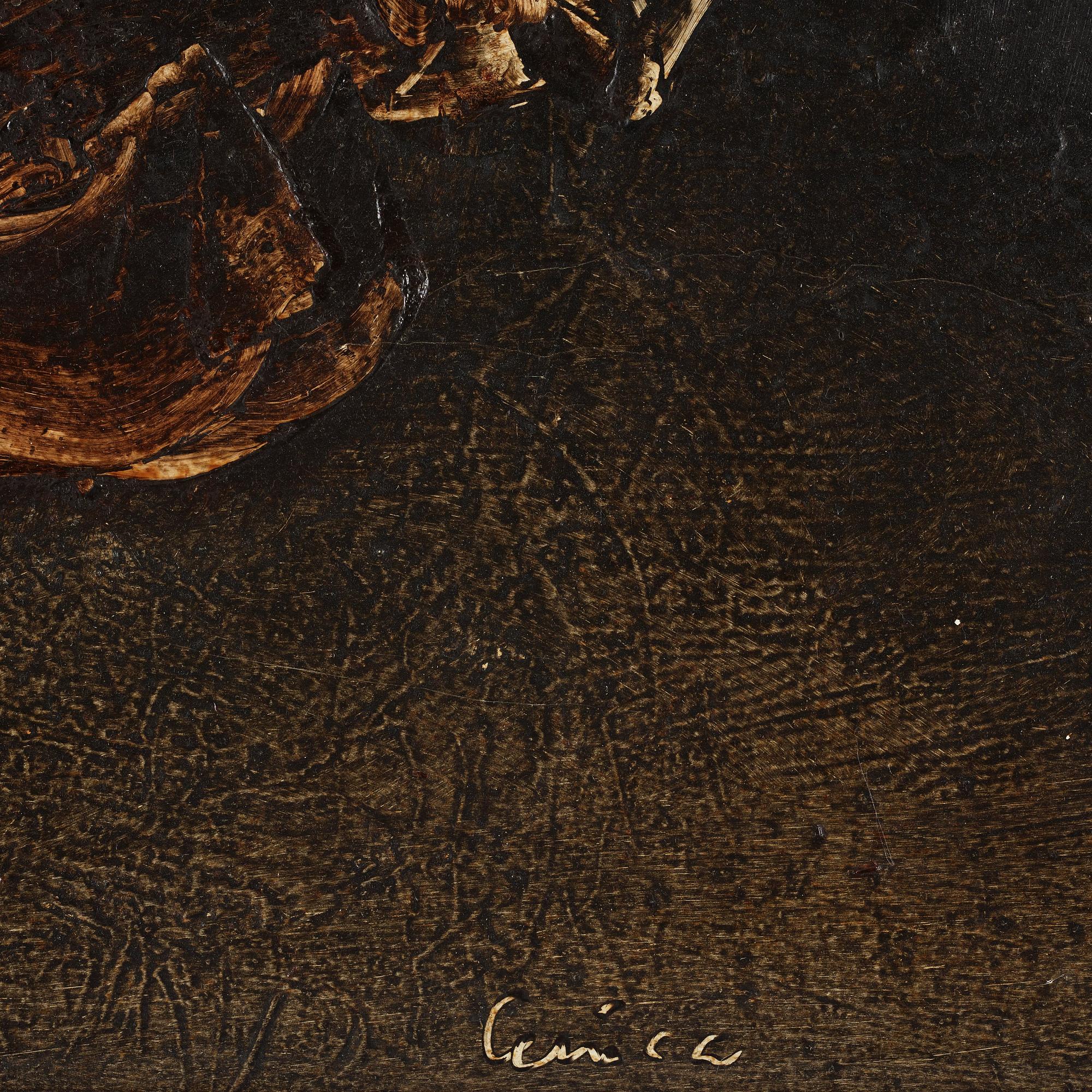 Alfred Lenica, oil on canvas, Signed Lenica, and on verso signed A Lenica and dated Warsawa 1961.