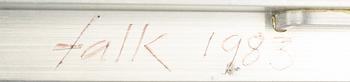 Lars-Erik Falk, relief, painted metal, signed and dated 1983.