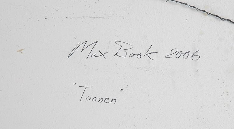 Max Mikael Book, oil/mixed media on panel, signed and dated 2006 verso.