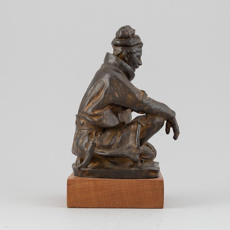 Christian Eriksso, sculpture bronze, signed Chr. Eriksson and dated Kiirunavaara 1909.