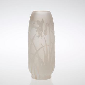 A Karl Lindeberg Art Nouveau cameo glass vase, Kosta.