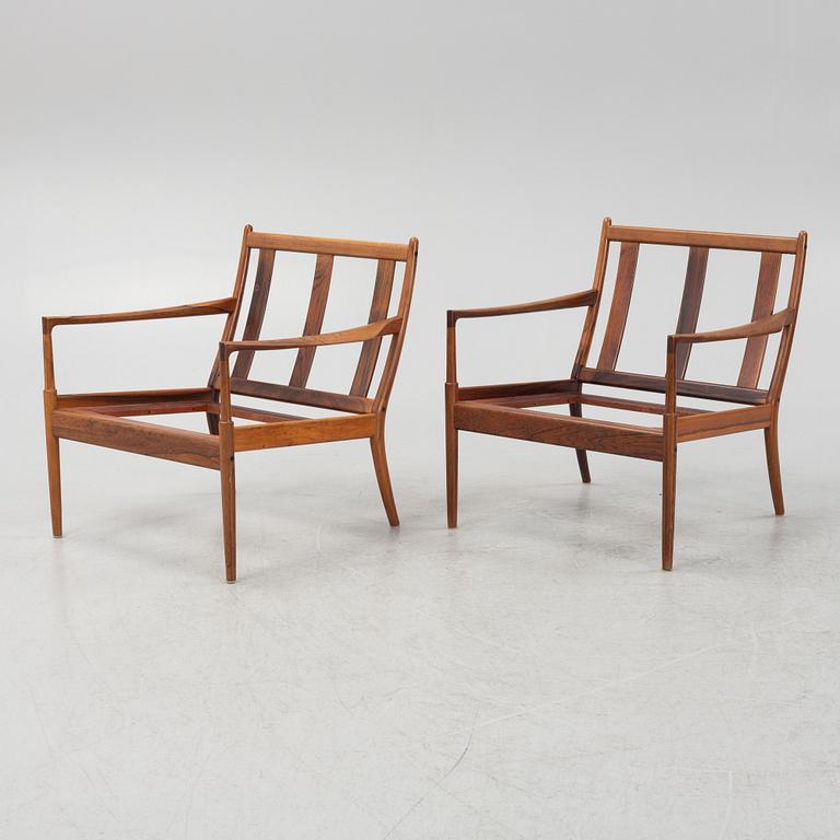 Ib Kofod Larsen, a pair of 'Samsö' armchairs, Olof Perssons Fåtöljindustri (OPE), Sweden.