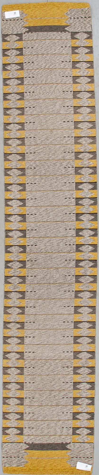 GALLERIMATTA, rölakan, Kasthall, dubbelvävd, 1900-talets mitt. Ca 340x66.