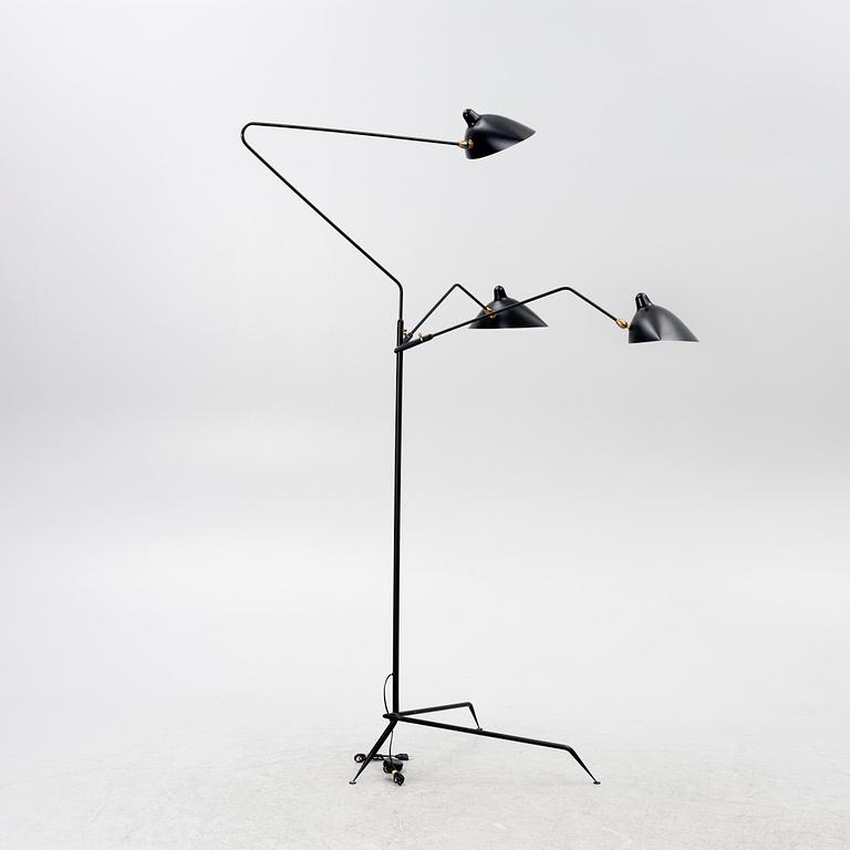 Serge Mouille, a three-armed standing floor lamp, France, 2014.