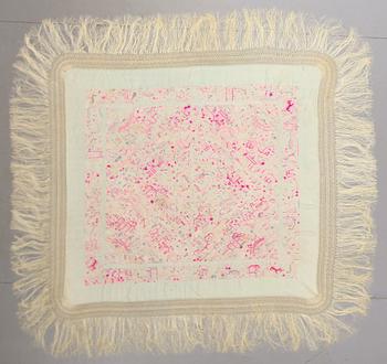 FLYGELDUK, silkesbroderi, 1900-talets första hälft.