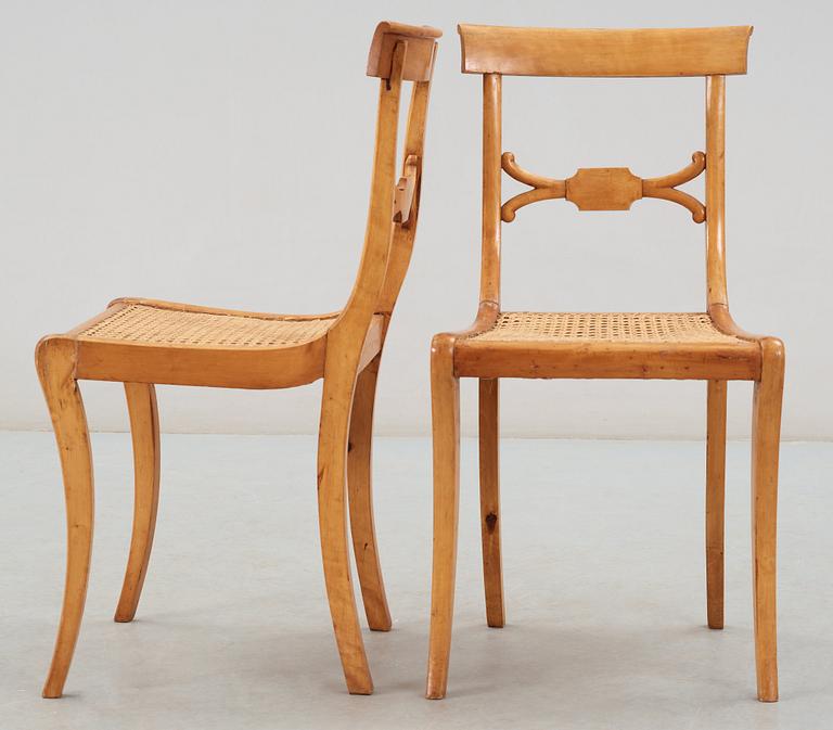 A set of 13 Swedish Empire chairs by J. P. Grönvall.