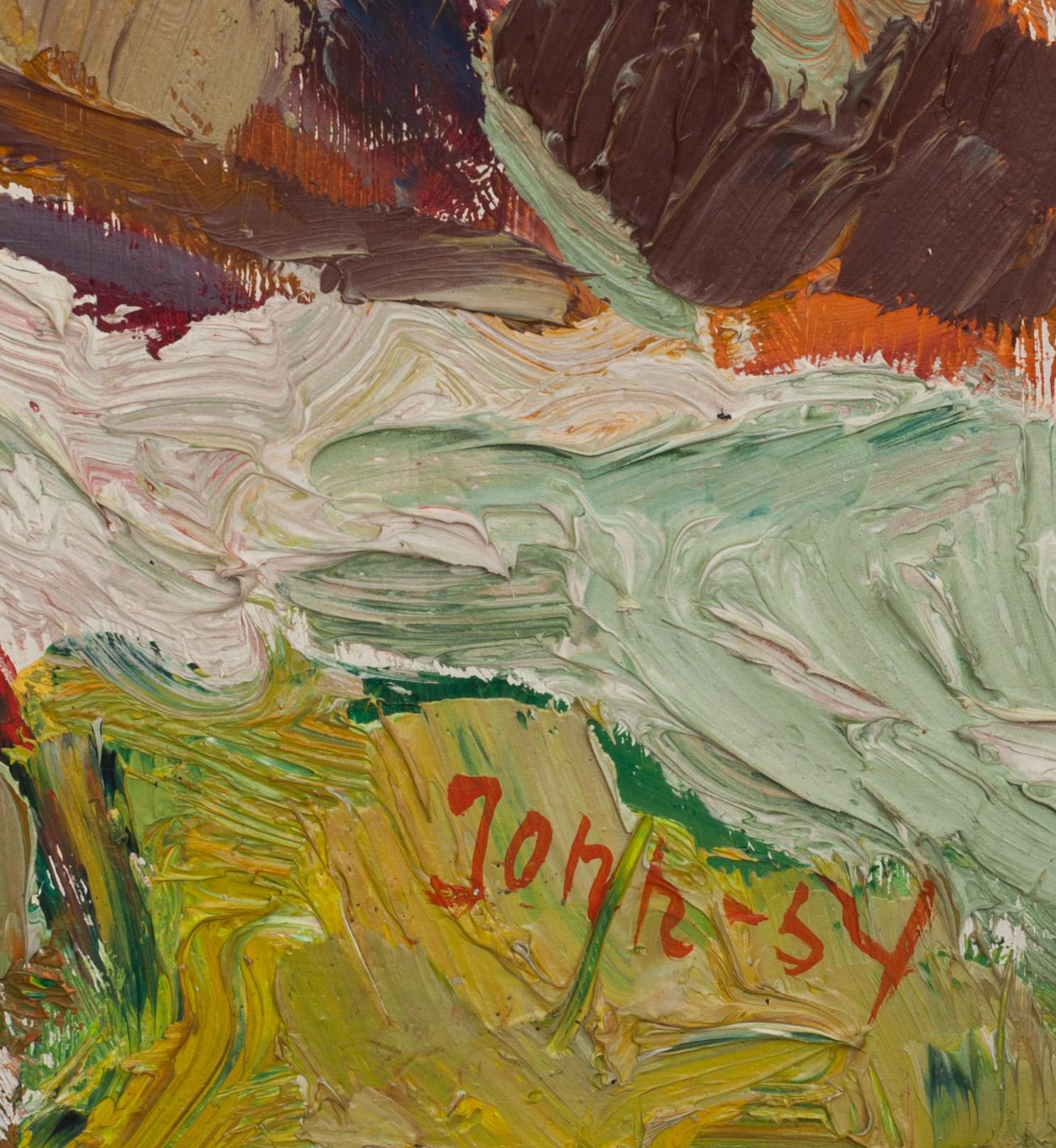 GUNNAR JONN, olja på pannå, signerad och daterad -54.