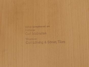 SOFFBORD, 2 st, "Ovalen", Carl Malmsten, Carl Löfving & Söner Tibro.