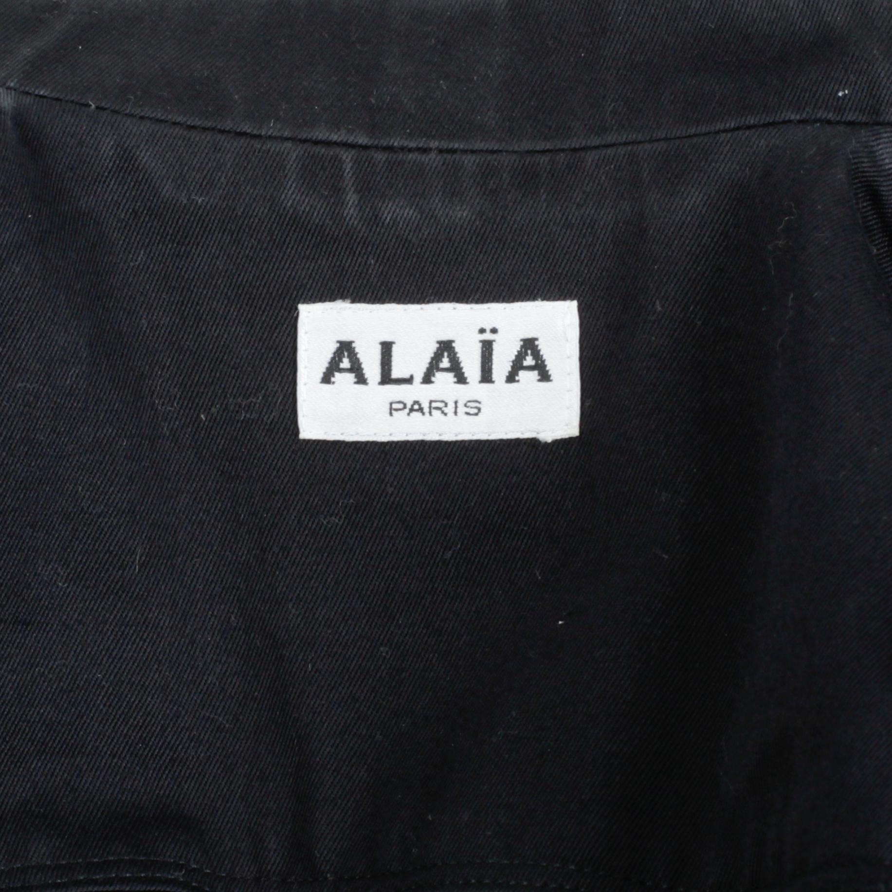 ALAÏA, a black cotton jacket, 1990s.