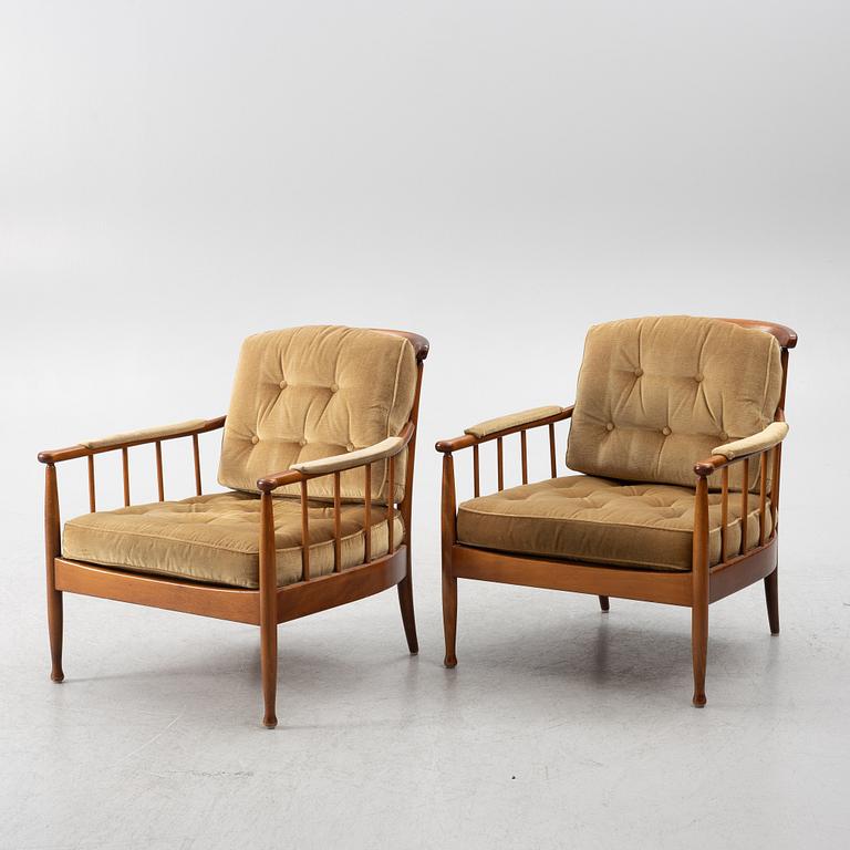 Kerstin Hörlin-Holmquist, a pair of 'Skrindan' armchairs, OPE-Möbler, late 20th Century.