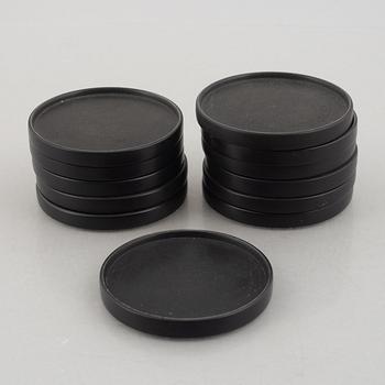 Wilhelmina "Tiddit" Wendt, a set of twelve coasters, Perstorp, Helsingborg 1942-1946.