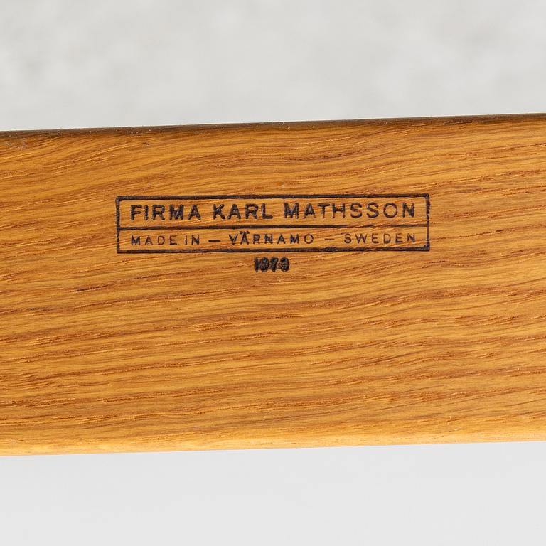 Bruno Mathsson, Fåtölj, "Eva", Firma Karl Mathsson, Värnamo, 1973.