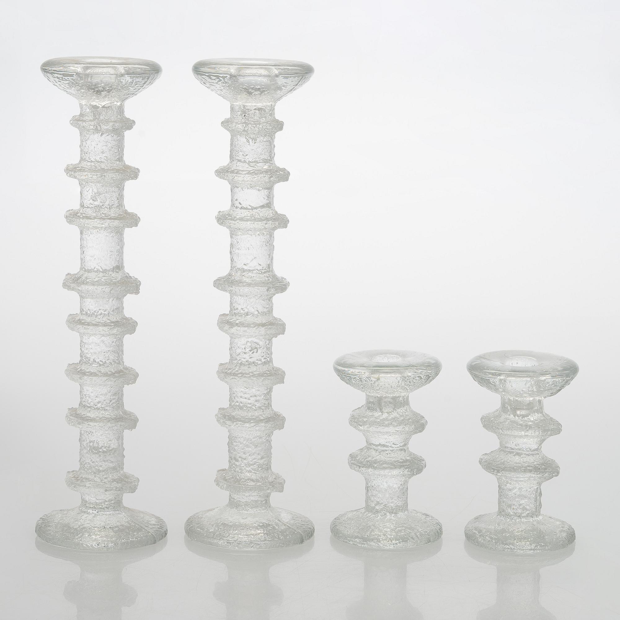 Timo Sarpaneva, ljusstakar, 4 st, "Festivo", Iittala, signerade TS.