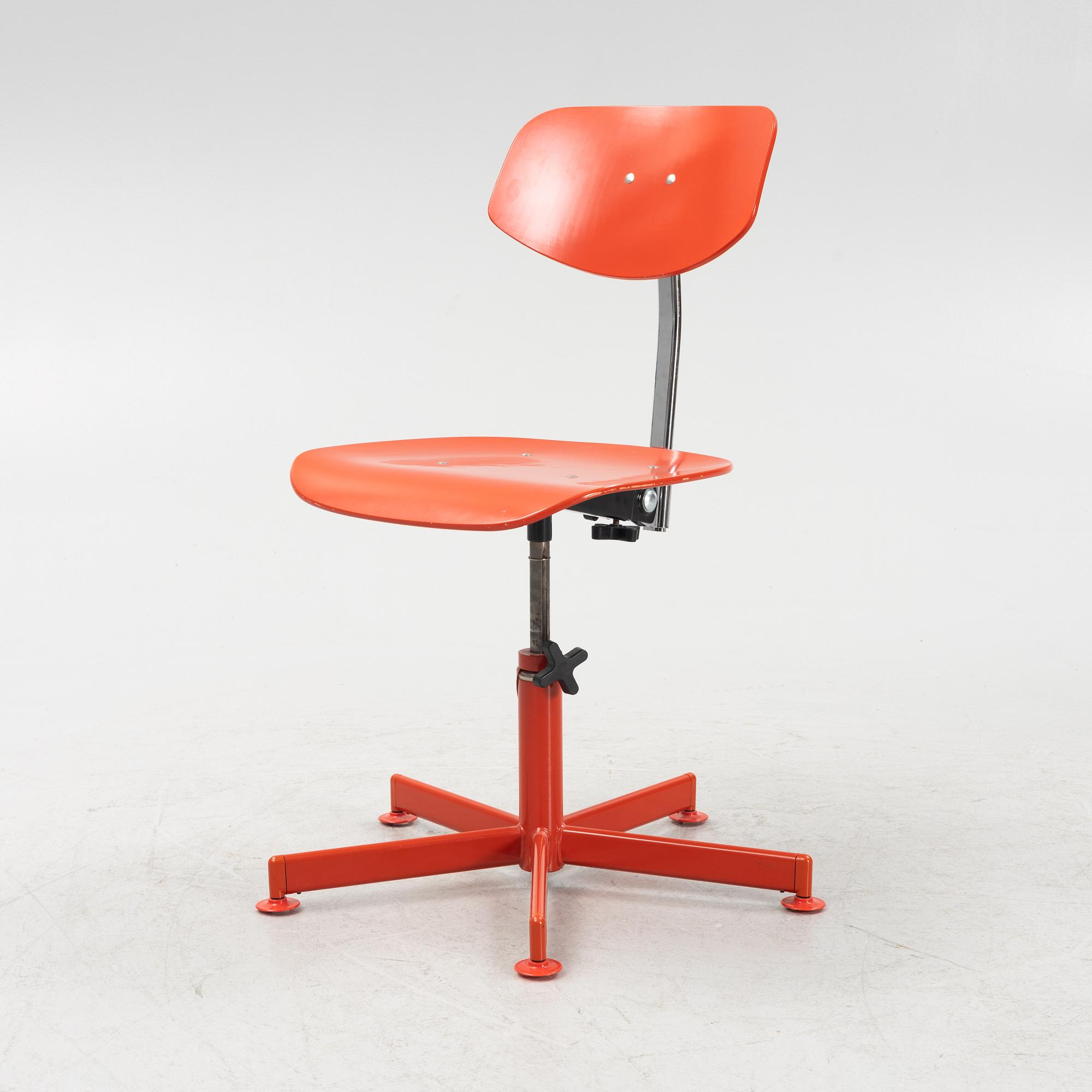 A red desk chair, 1970's.