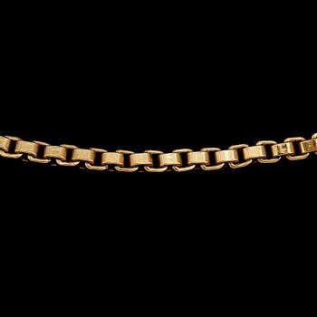 HALSKEDJA, 18 k guld, vikt ca 17 g.
