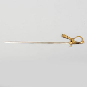 A Swedish artillery officer's sabre 1889 pattern with scabbard.