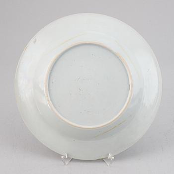 Eight famille rose export porcelain plates, Qing dynasty, Qianlong (1736-95).