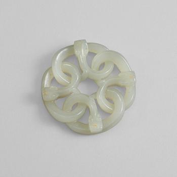 77. A carved Chinese nephrite pendant.