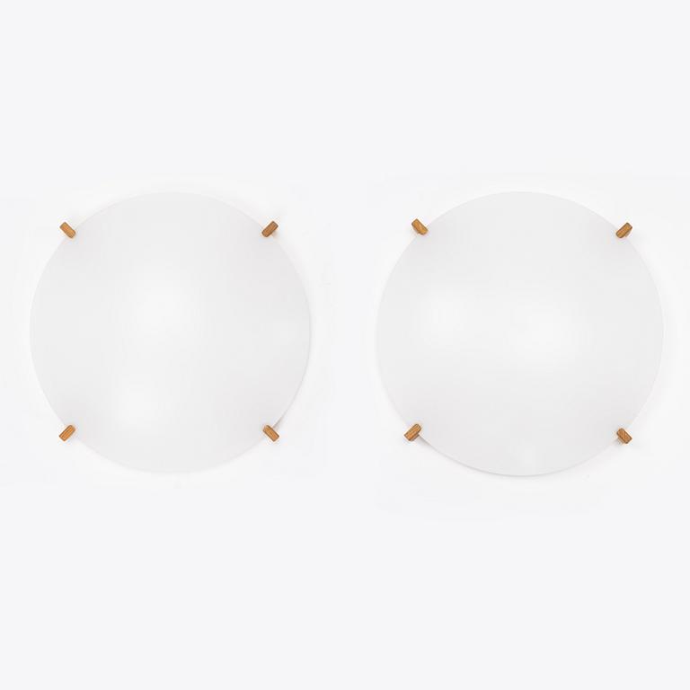 Uno & Östen Kristiansson, ceiling lamp a pair "Plafo", Luxus, second half of the 20th century.