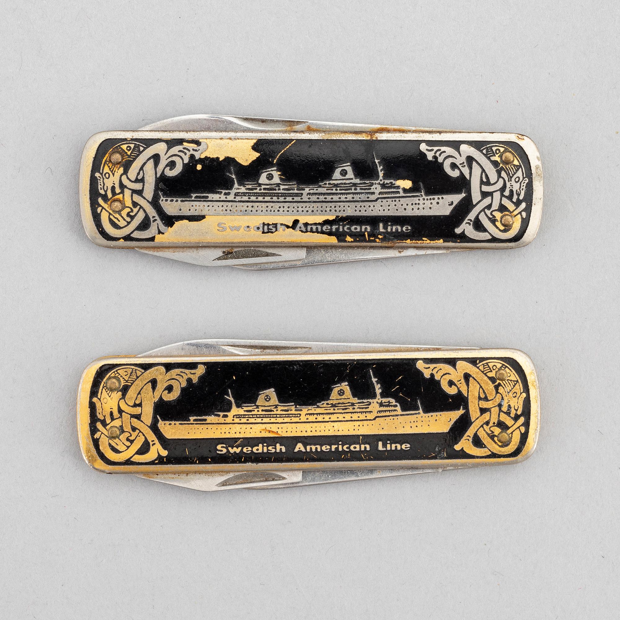 A collection of items from The Swedish America Line.