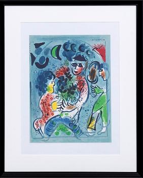 Marc Chagall · MARC CHAGAL,, lithographe with color, "Frontispice", from Chagall Lithographe III.