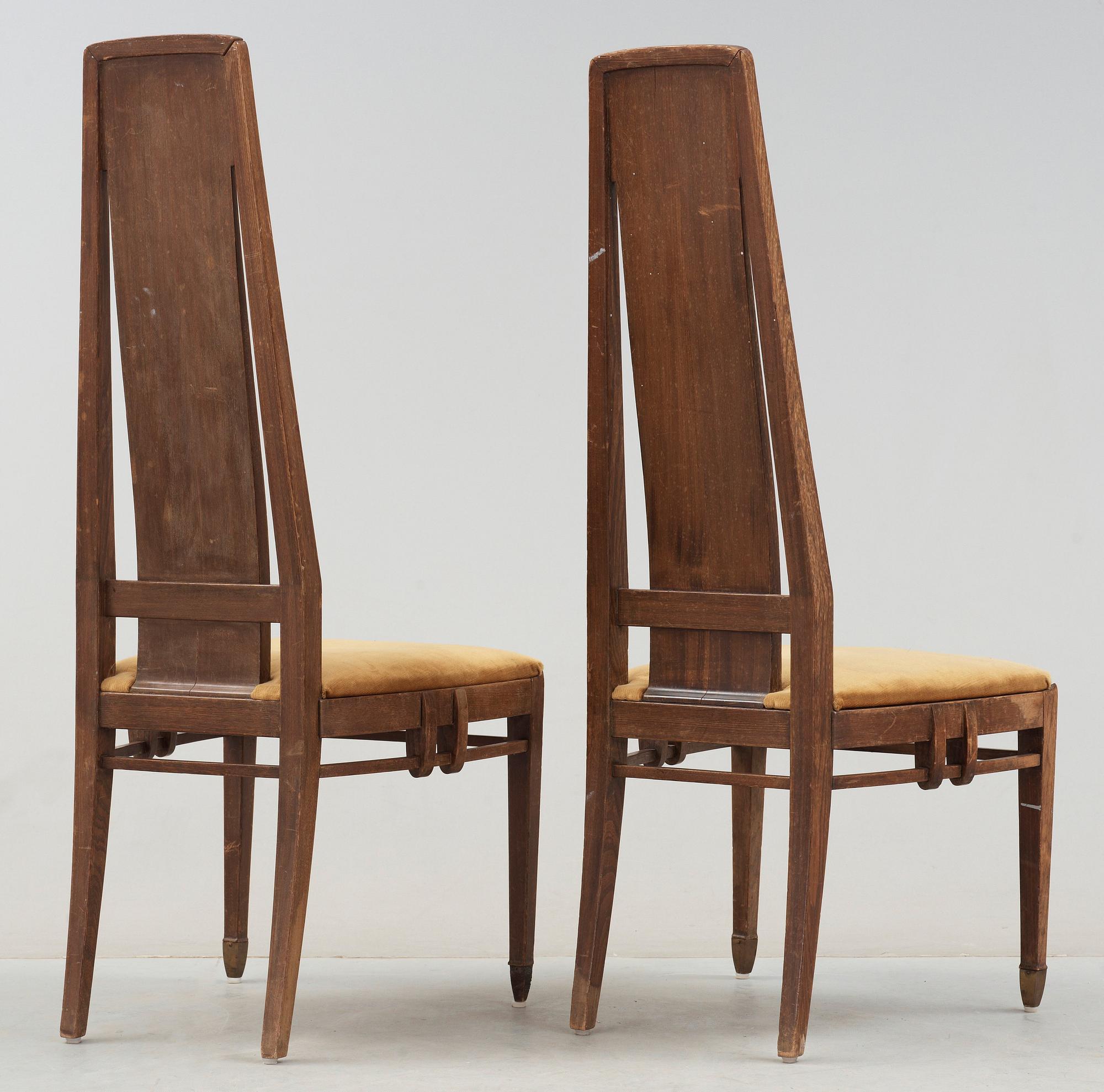 ALFRED GRENANDER, stolar, ett par, Tyskland ca 1909, jugend.