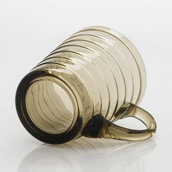 Aino Aalto, cup and plates, 3 pcs, "Bölgeblick" Karhula Glassworks 1930s.