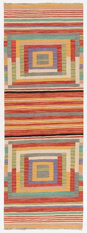Rug, kilim, modern, approx. 258 x 91 cm.