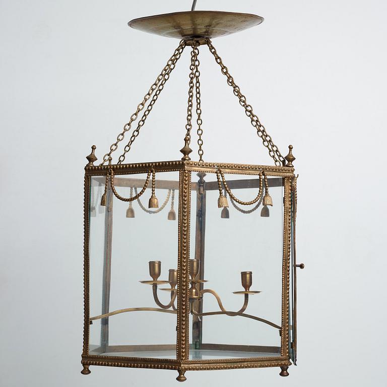 LYKTA, för fyra ljus, gustaviansk, 1700-talets slut.
