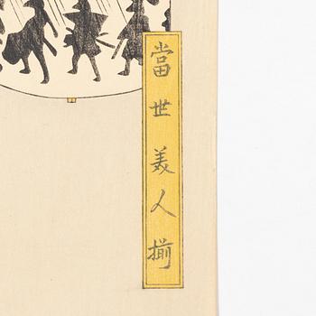 Five woodblock prints from a publication by "Tokyo Bijutsu Kankokai" (Tokyo Art Publishing Association" early 1900s.