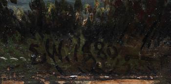 ERNFRIED WAHLQVIST, olja på duk, sign o dat 1880.