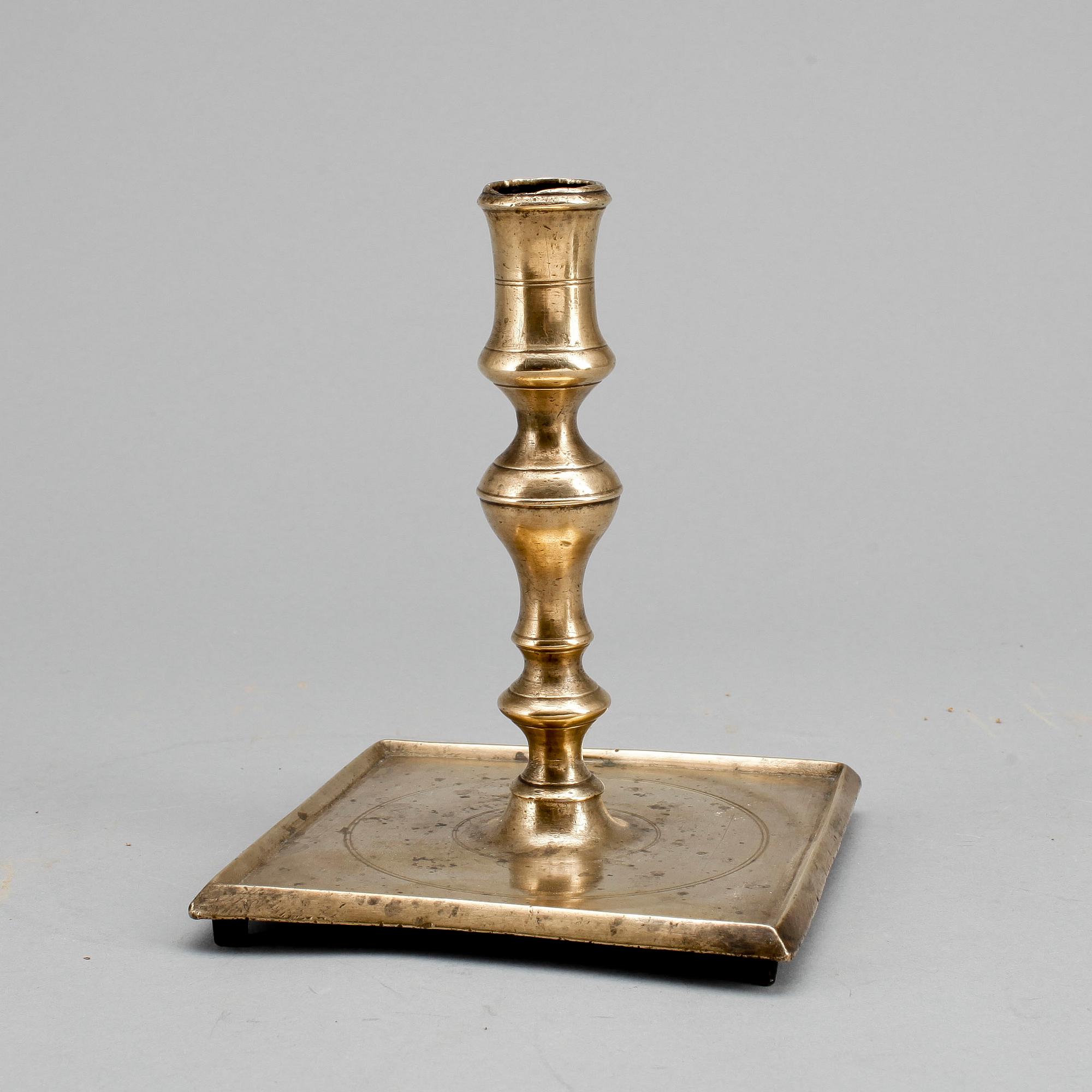 LJUSSTAKE, mässing, barock, 1500/1600-tal.