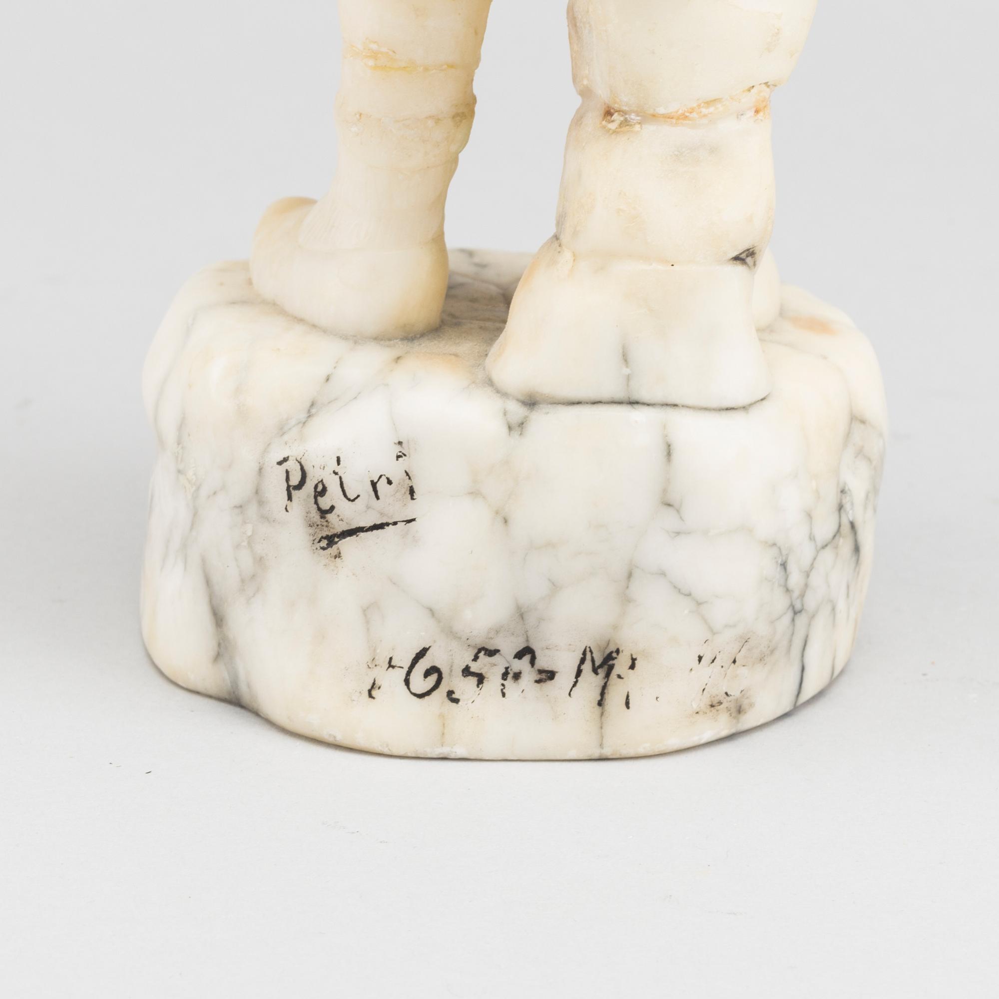 SKULPTUR, alabaster, plakettmärkt Friedrich Goldscheider Paris Leipzig Wien.