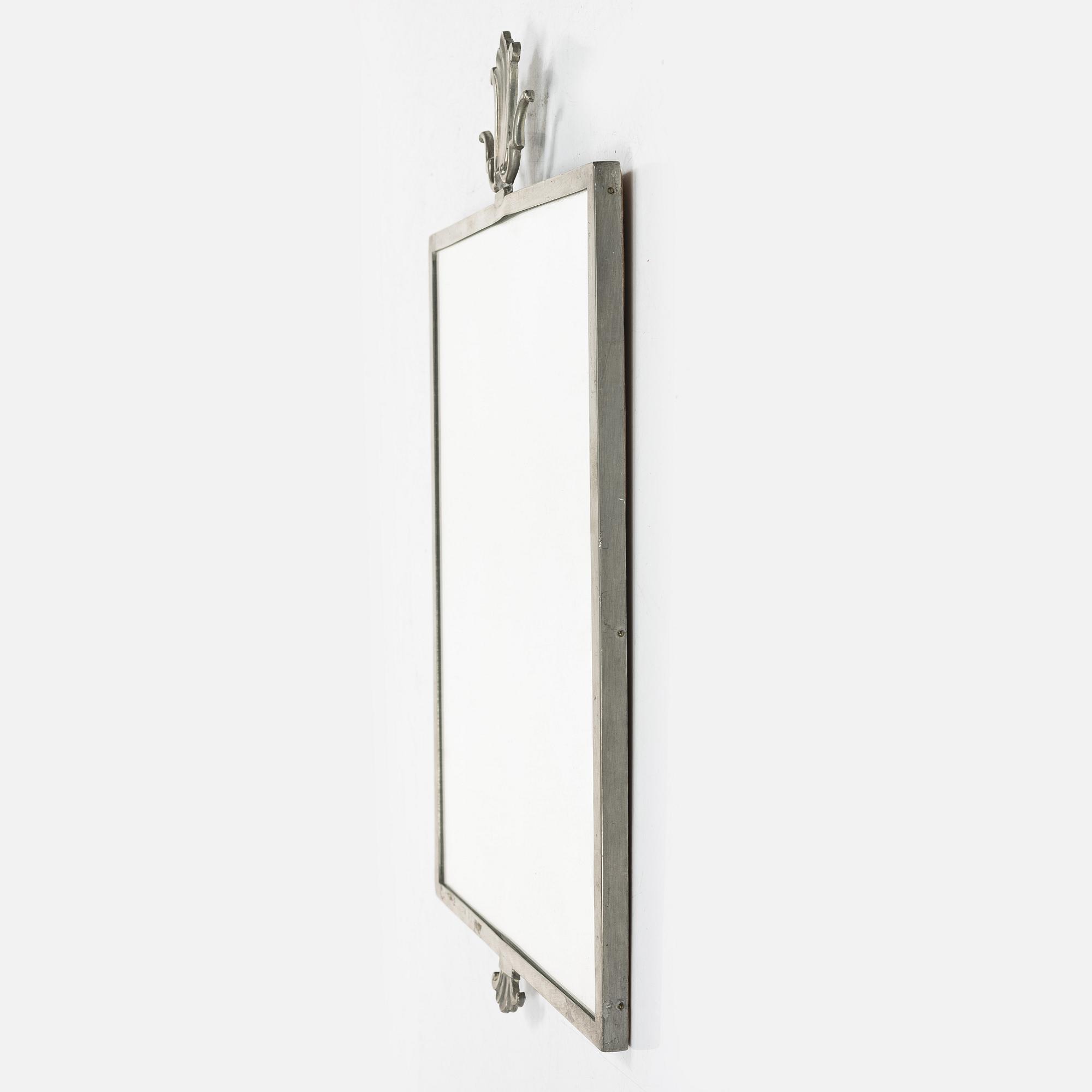 Edvin Ollers, a pewter mirror, Schreuder & Olsson, Stockholm, 1928.