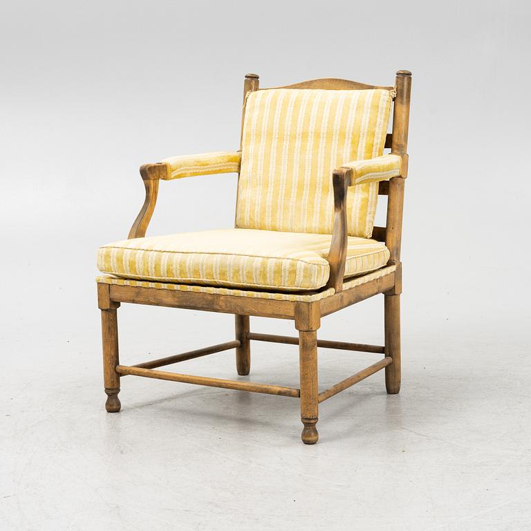 A Gustavian style armchair, 20th Century.