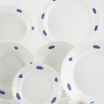 Tableware, Blue Flower, Gustavsberg, 45 pieces.