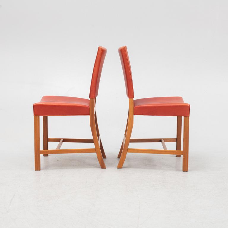 Kaare Klint, a pair of chairs, model 3949, Rud Rasmussen joinery, Denmark.