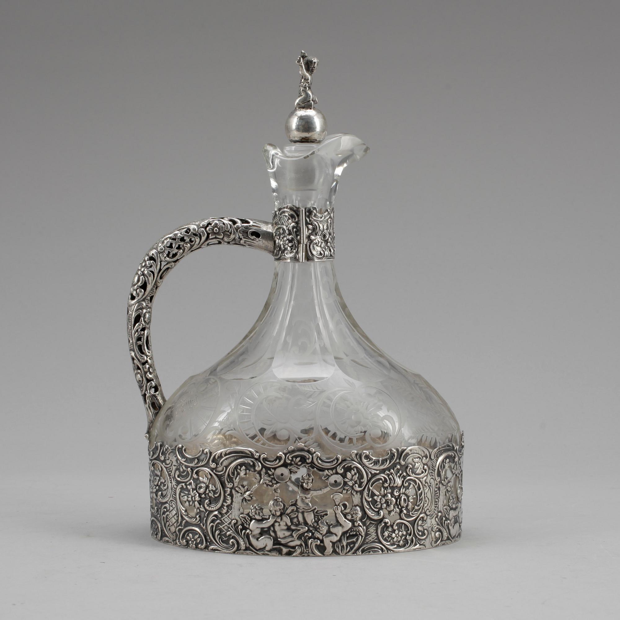 KARAFF, silver och glas, CAK, Göteborg, 1928.