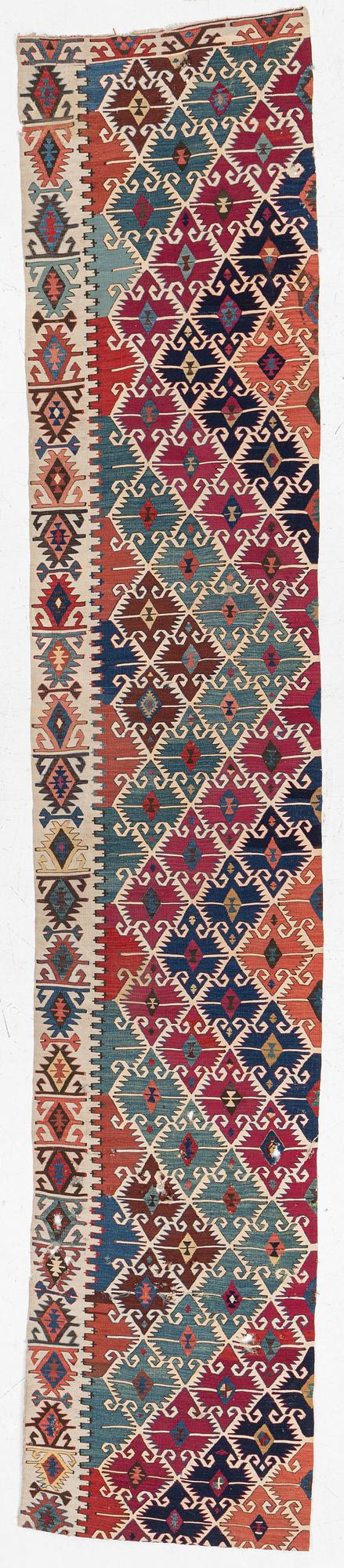 Matta, antik Sivrihisar kelim, Eskişehir området, ca 374 x72 cm.