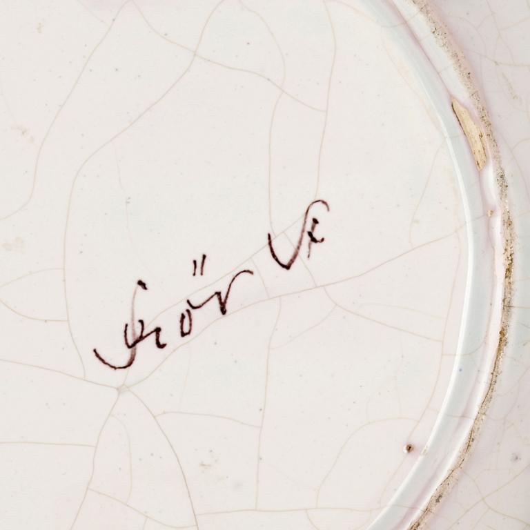 TALLRIKAR, 6 st, fajans, bl.a. Marieberg, 1700-tal.
