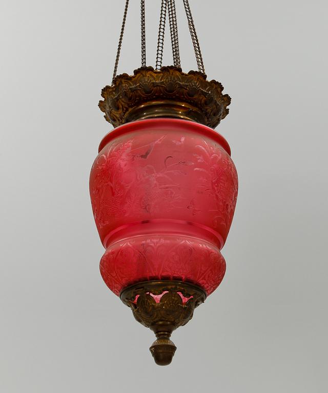 MÅNSKENSAMPEL, sekelskiftet 1900. Höjd ca 40 cm.