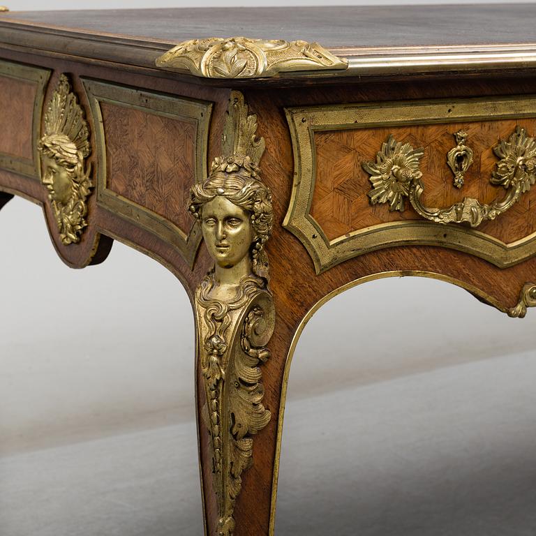 A French Louis XV-style writing desk, second half of the 19th century.