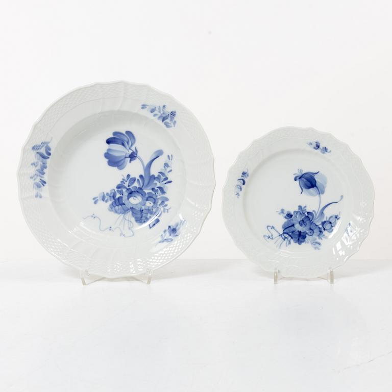 Royal Copenhagen, a 'Blue Flower' 50-piece dinner and coffee service,, Denmark.