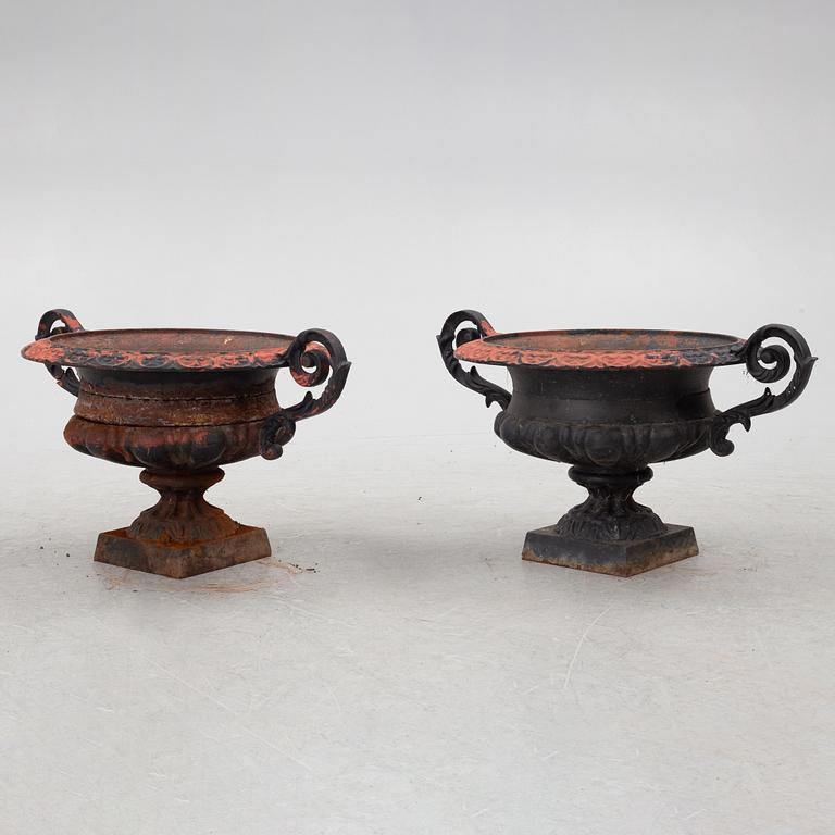Garden urns, a pair, circa 1900.