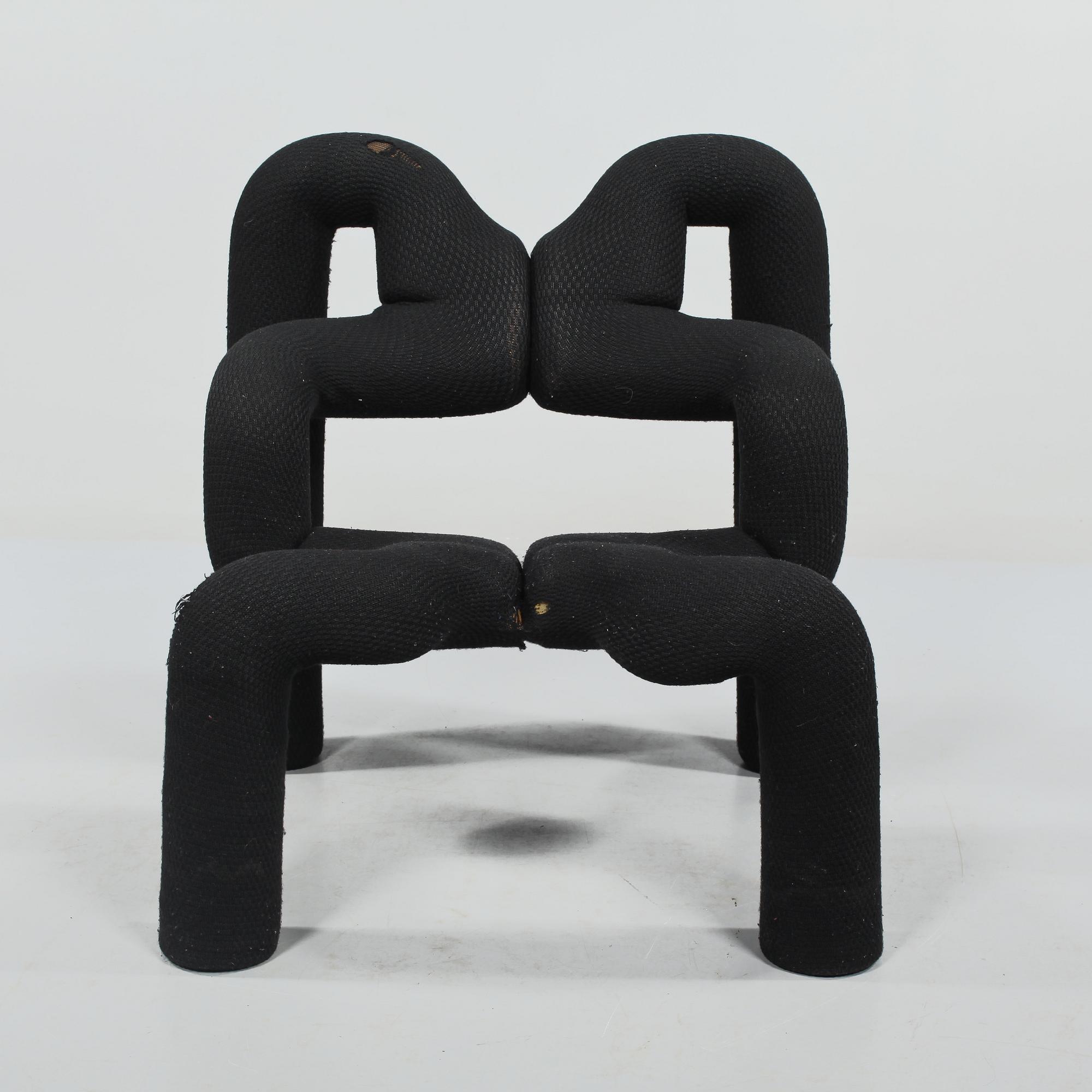 FÅTÖLJ, "Ekstrem", Terje Ekström, Stokke fabriker, Norge. Modellen formgiven 1984.